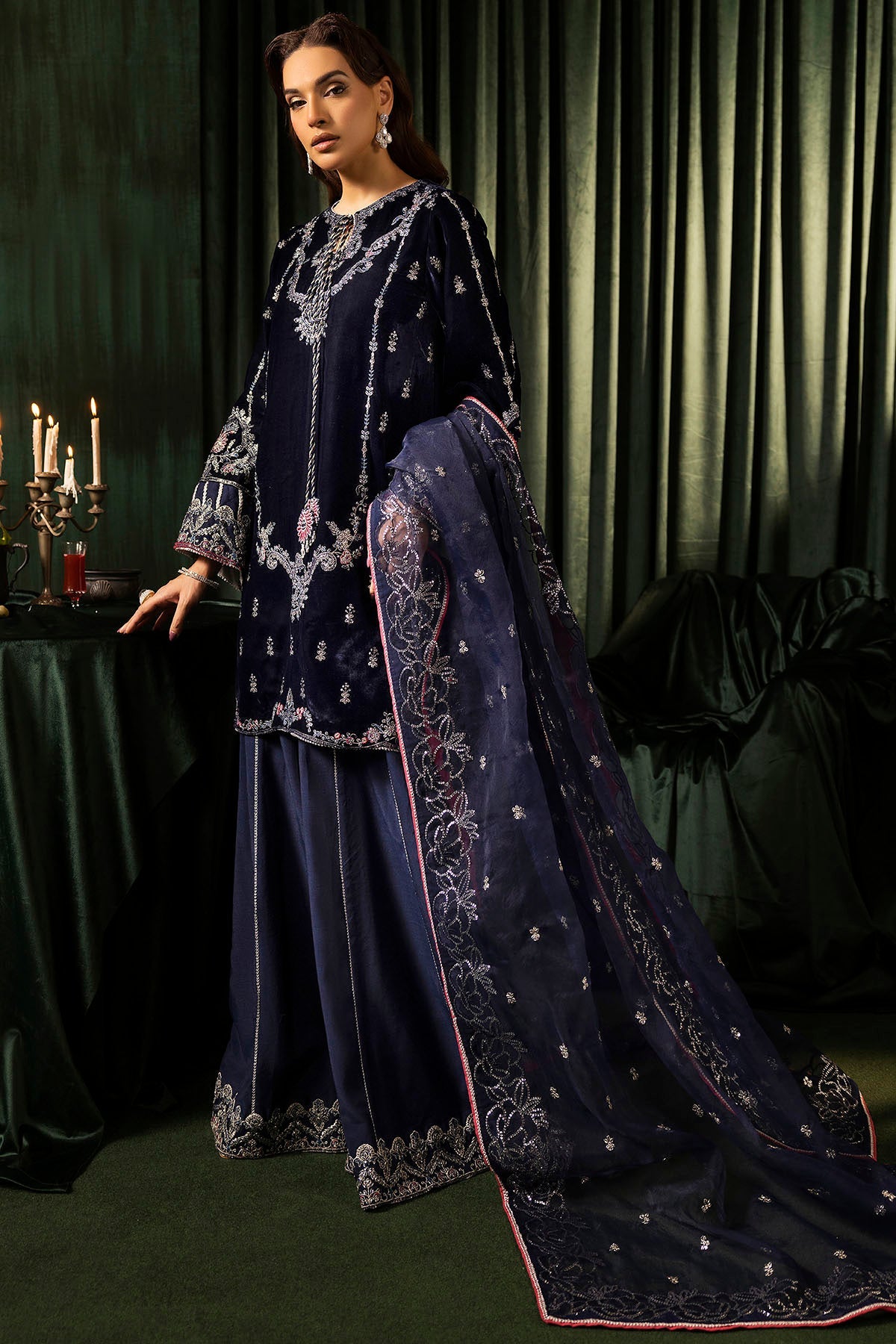 Motifz | Velvet Formals | 5092-AAIRA -  Motifz Ladies Clothes - Original Designer Dress - House of Maryam