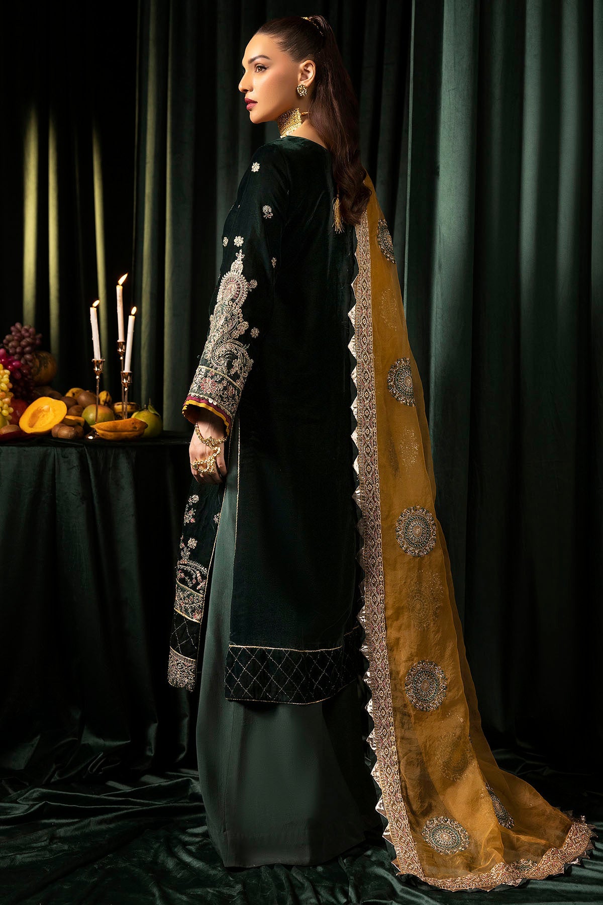 Motifz | Velvet Formals | 5094-YUMNA -  Motifz Ladies Clothes - Original Designer Dress - House of Maryam