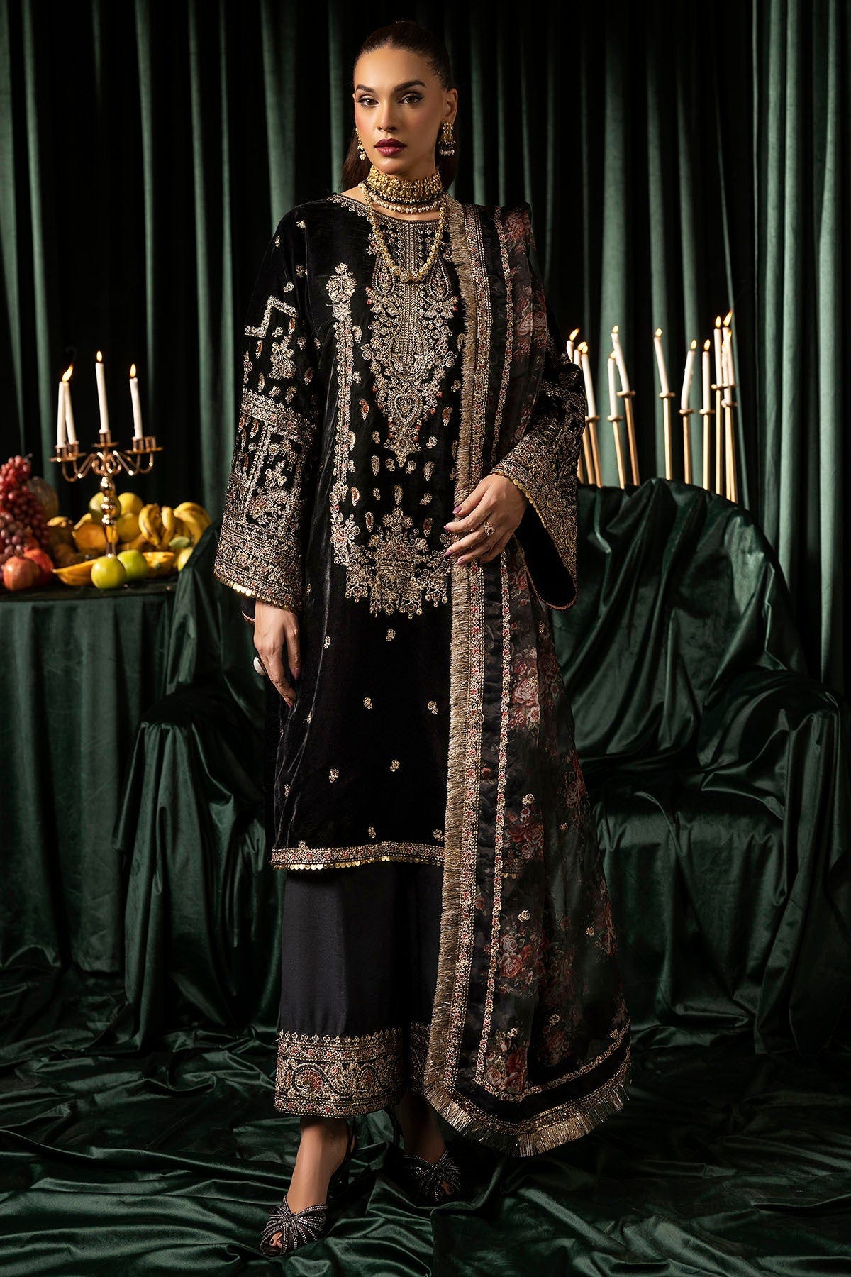 Motifz | Velvet Formals | 5097-TANISHA -  Motifz Ladies Clothes - Original Designer Dress - House of Maryam