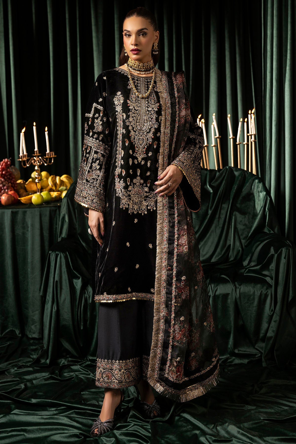Motifz | Velvet Formals | 5097-TANISHA -  Motifz Ladies Clothes - Original Designer Dress - House of Maryam