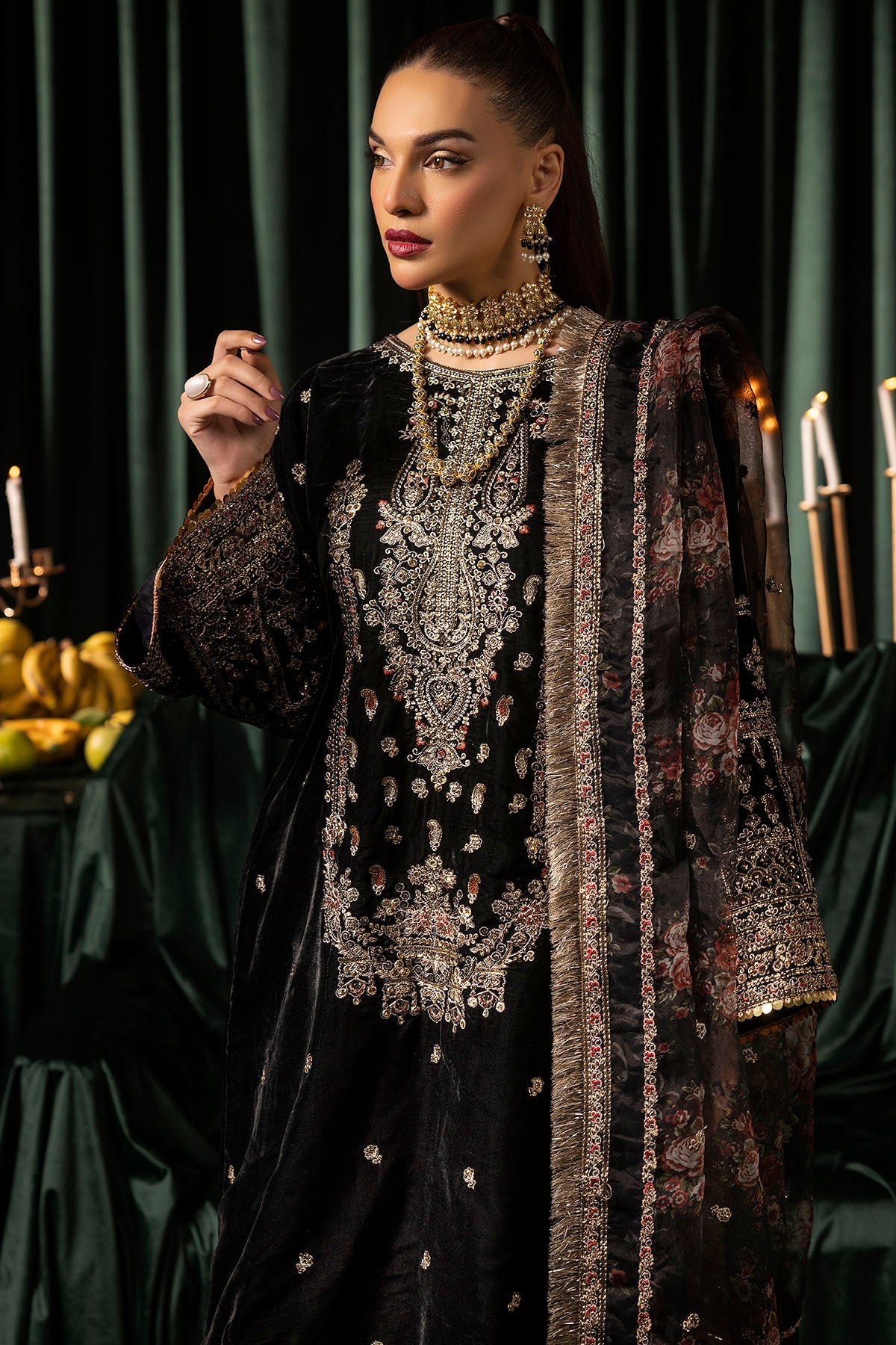 Motifz | Velvet Formals | 5097-TANISHA -  Motifz Ladies Clothes - Original Designer Dress - House of Maryam