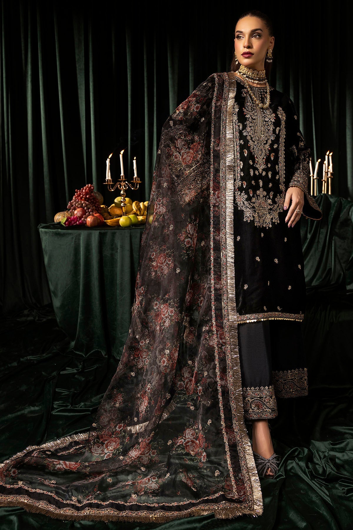 Motifz | Velvet Formals | 5097-TANISHA -  Motifz Ladies Clothes - Original Designer Dress - House of Maryam