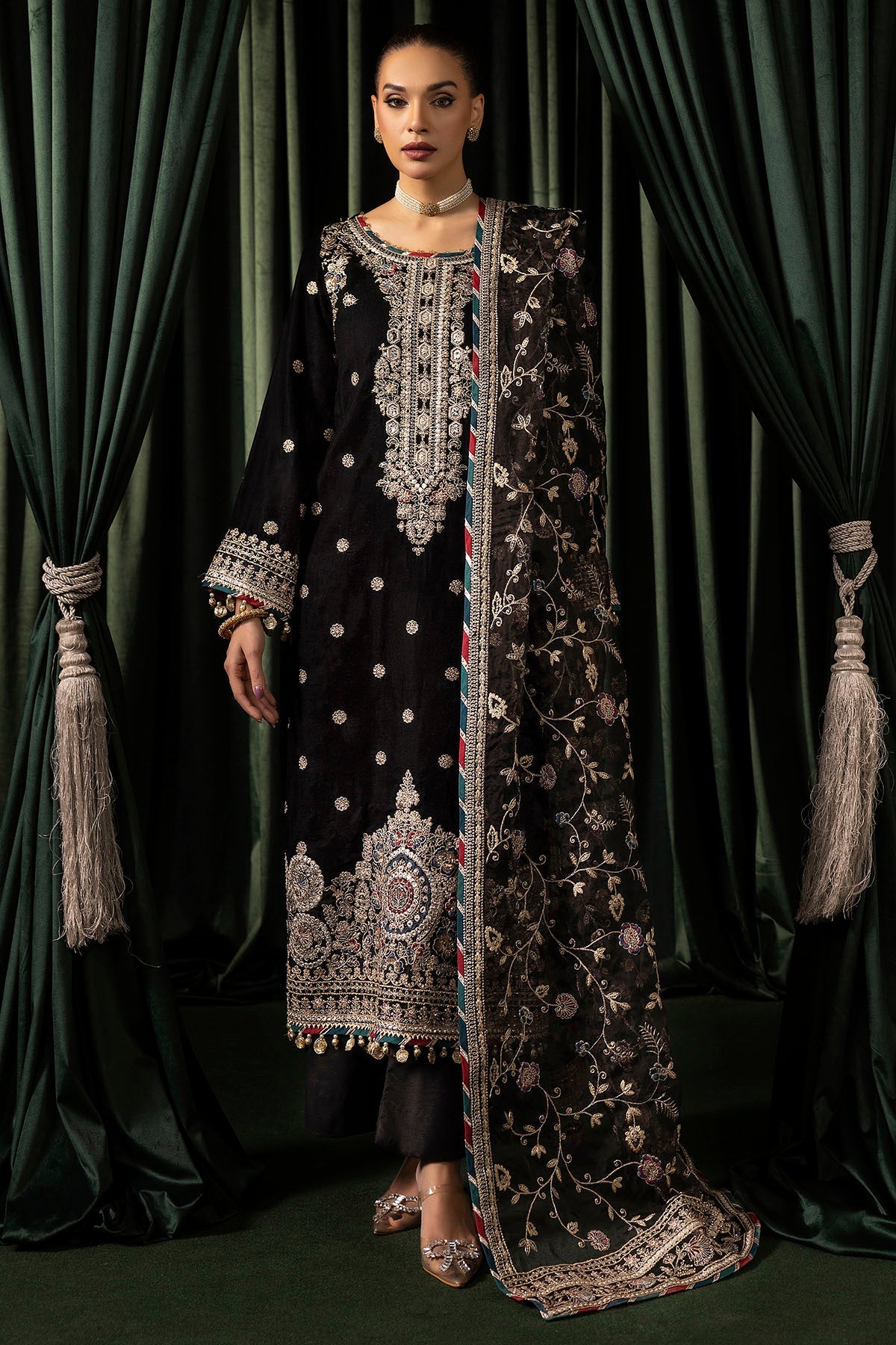 Motifz | Velvet Formals | 5098-FARZEEN -  Motifz Ladies Clothes - Original Designer Dress - House of Maryam