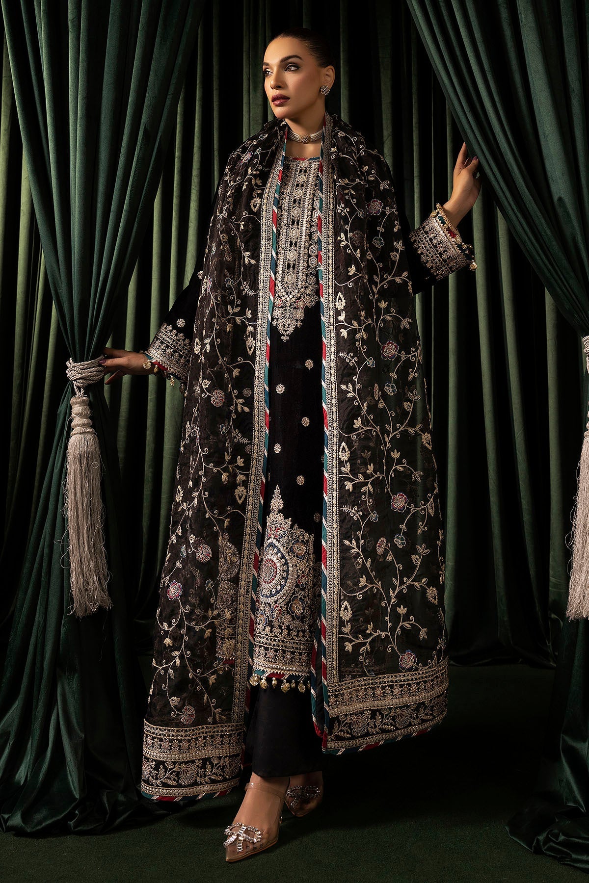 Motifz | Velvet Formals | 5098-FARZEEN -  Motifz Ladies Clothes - Original Designer Dress - House of Maryam