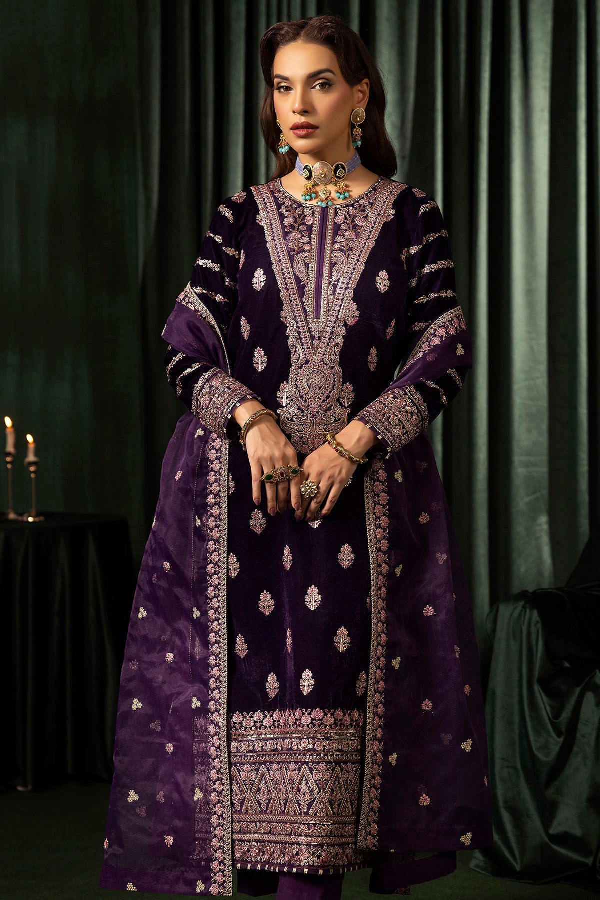 Motifz | Velvet Formals | 5100-IRHA -  Motifz Ladies Clothes - Original Designer Dress - House of Maryam
