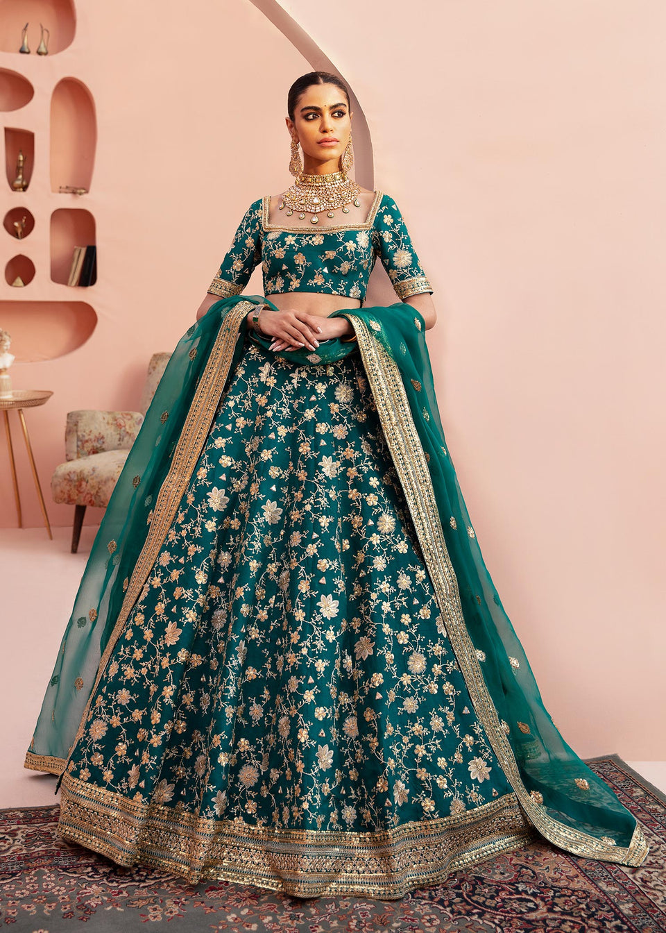 Waqas Shah | Madhubala | SHAHRBAANU -  Waqas Shah Formal - Original Designer Dress - House of Maryam