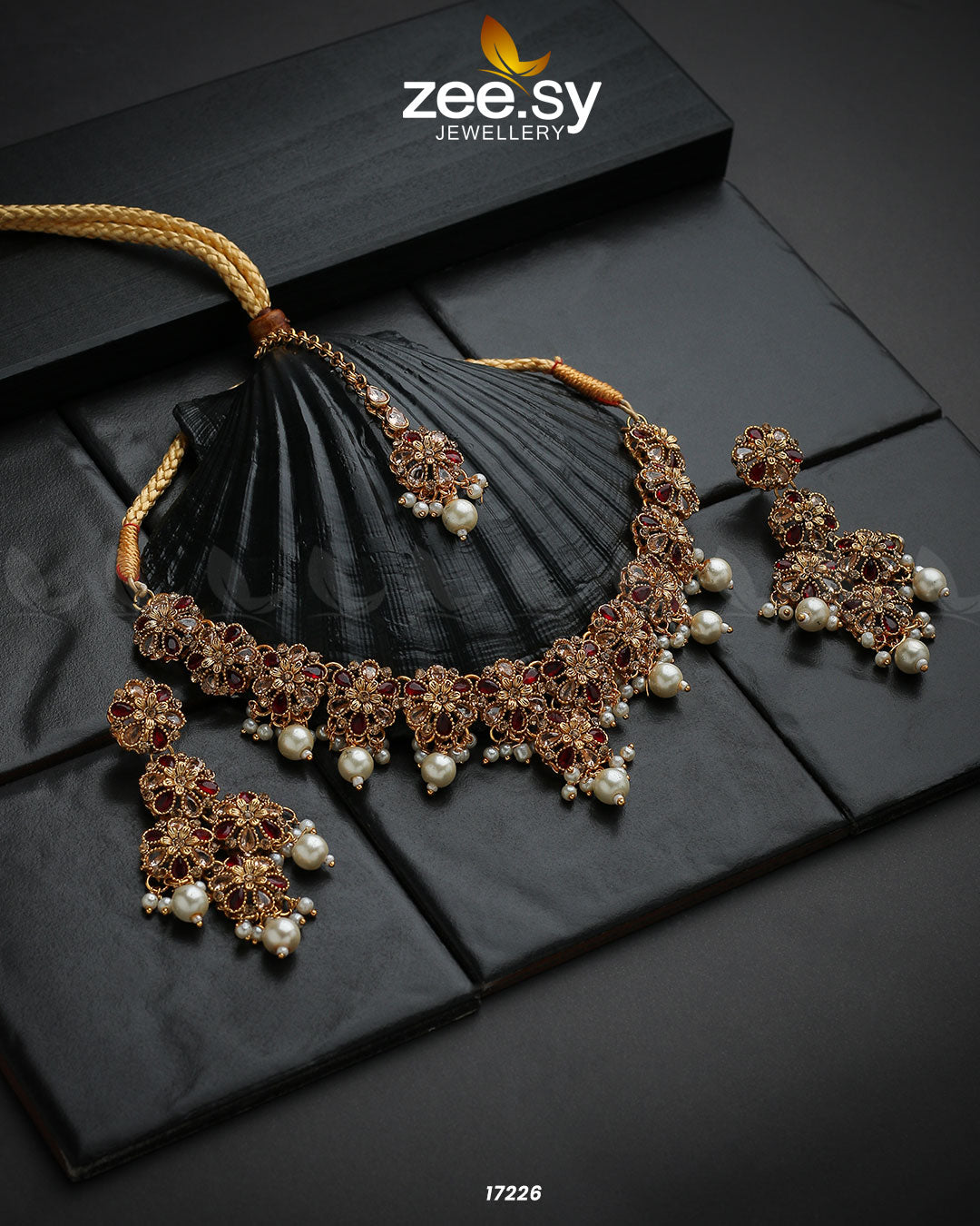 Magnolia Glimmer Necklace -  Zeesy Necklace Sets - Original Designer Dress - House of Maryam