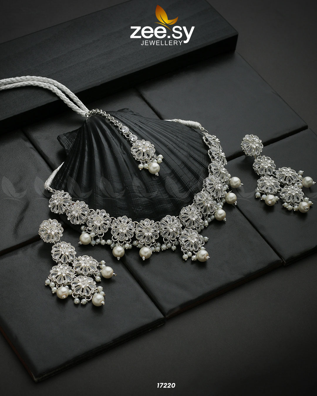 Magnolia Glimmer Necklace -  Zeesy Necklace Sets - Original Designer Dress - House of Maryam