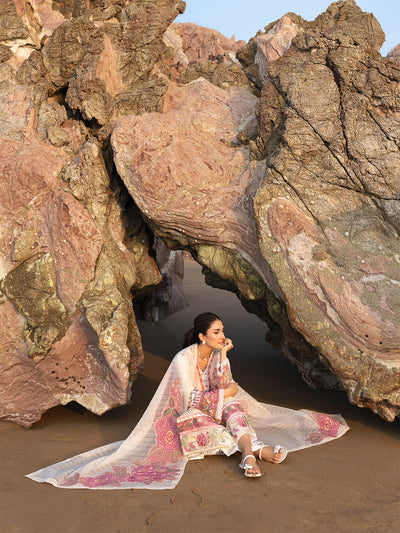 Mahnur | Sirena Luxury Lawn 25 | Magnolia -  Mahnur Ladies Clothes - Original Designer Dress - House of Maryam