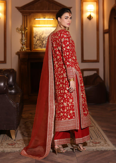 Waqas Shah | Meh-E-Nur | RED ROSE -  Waqas Shah Bridal - Original Designer Dress - House of Maryam