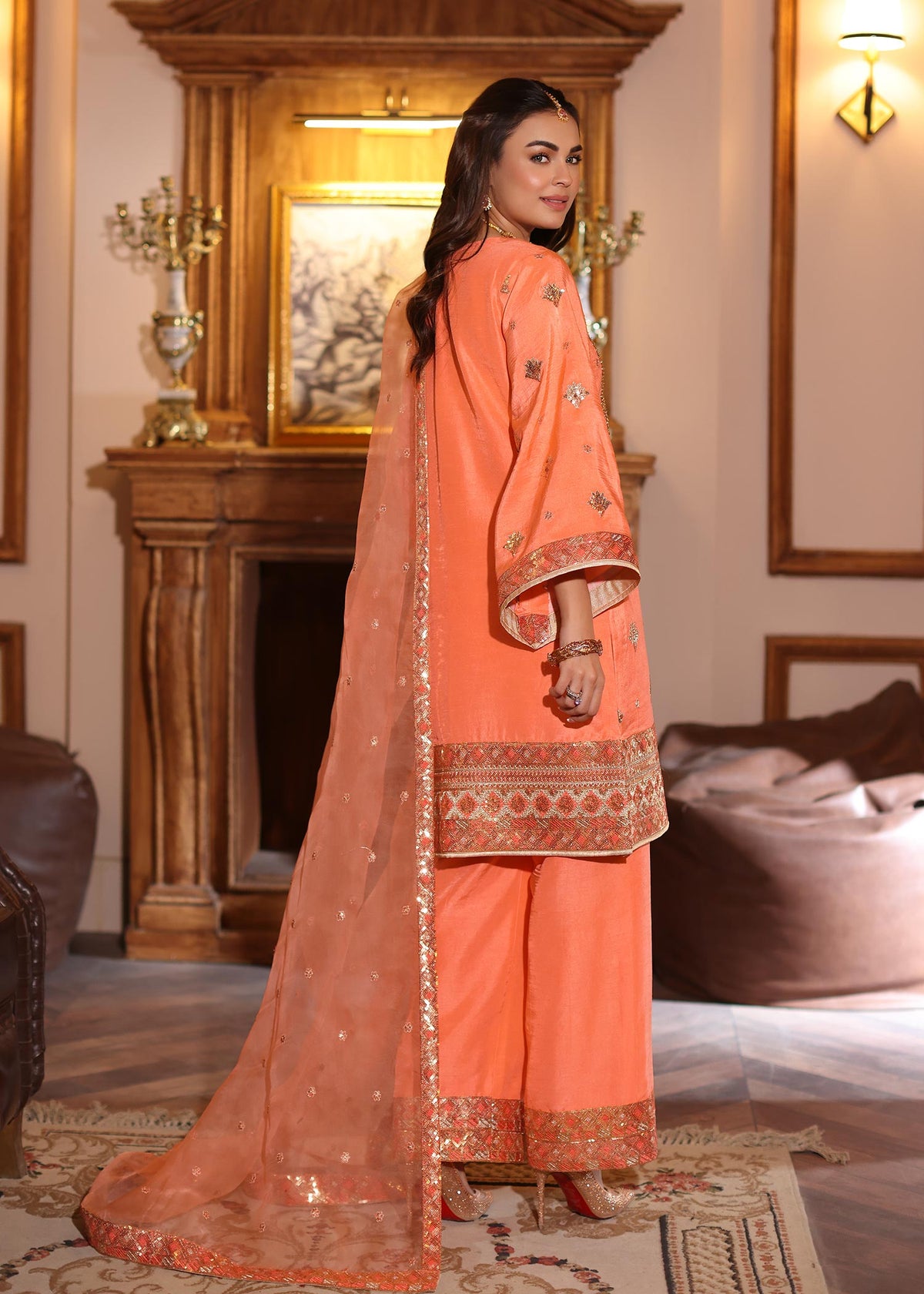 Waqas Shah | Meh-E-Nur | BLUSH -  Waqas Shah Bridal - Original Designer Dress - House of Maryam