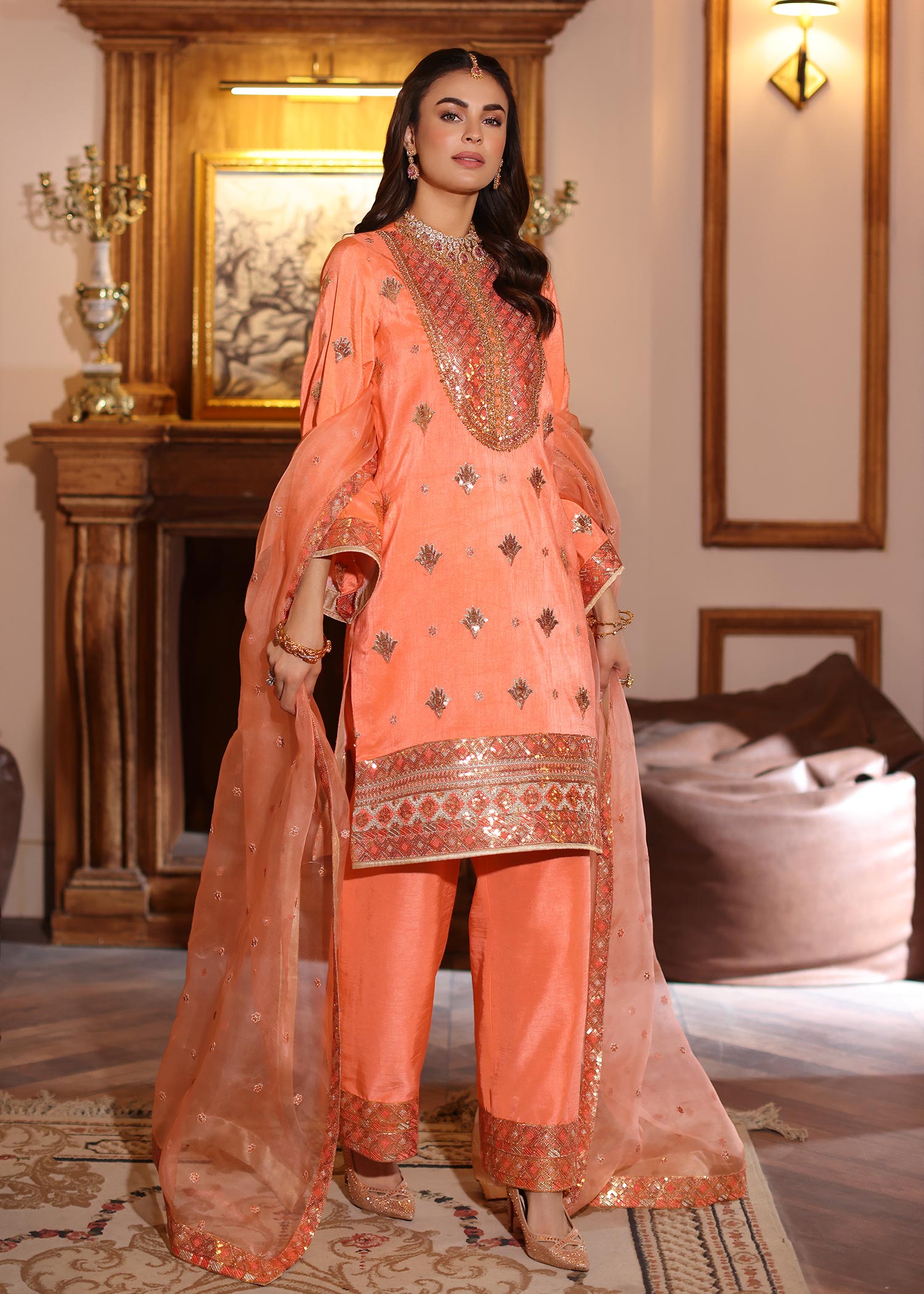 Waqas Shah | Meh-E-Nur | BLUSH by Designer Waqas Shah - House of Maryam - Pakistani Designer Ethnic Wear in {{ shop.shopifyCountryName }}