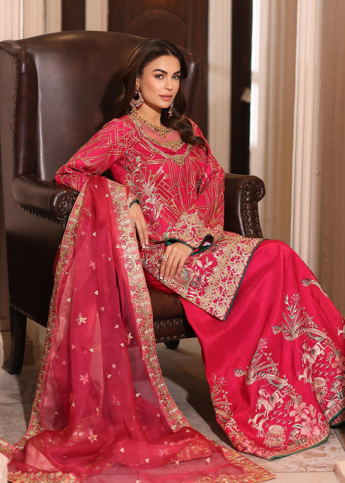 Waqas Shah | Meh-E-Nur | TOPAZ -  Waqas Shah Bridal - Original Designer Dress - House of Maryam