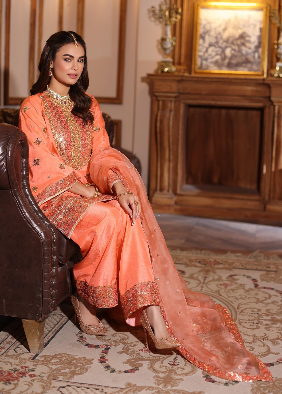Waqas Shah | Meh-E-Nur | BLUSH -  Waqas Shah Bridal - Original Designer Dress - House of Maryam