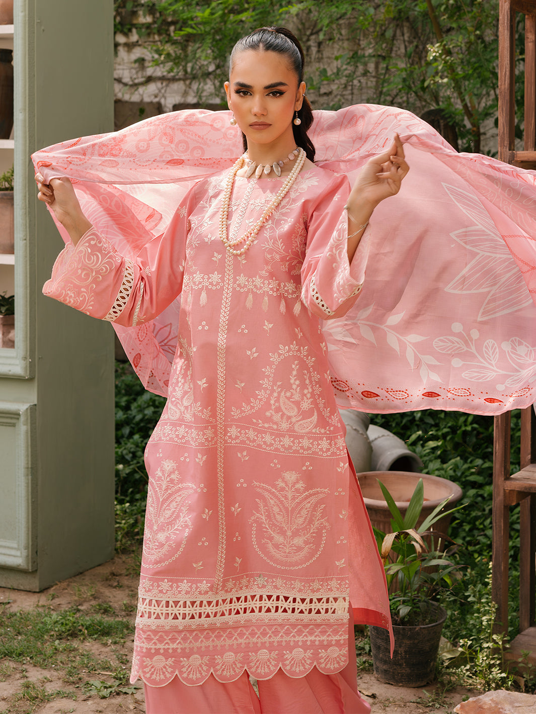Mahnur | Masakali Luxury Lawn 24 | MK 03 - A -  Mahnur Luxury - Original Designer Dress - House of Maryam