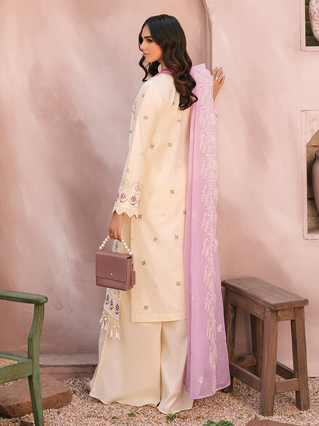 Mahnur | Masakali Luxury Lawn 24 | MK 01 - B -  Mahnur Luxury - Original Designer Dress - House of Maryam