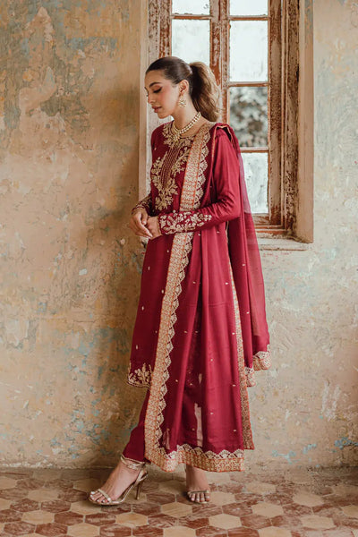 Azure | Embroidered Formals | Majestic Rouge -  Azure Formal - Original Designer Dress - House of Maryam