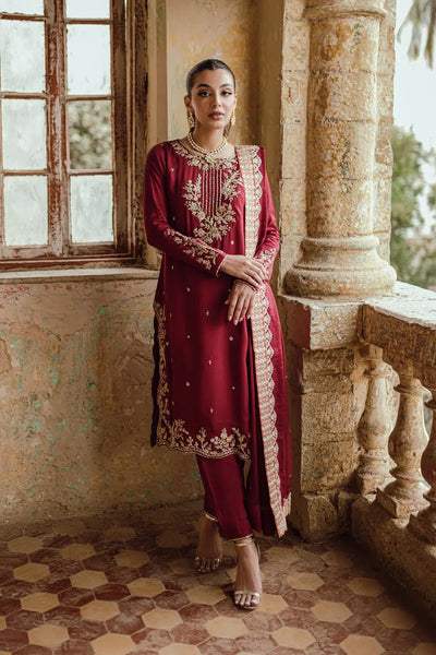 Azure | Embroidered Formals | Majestic Rouge -  Azure Formal - Original Designer Dress - House of Maryam