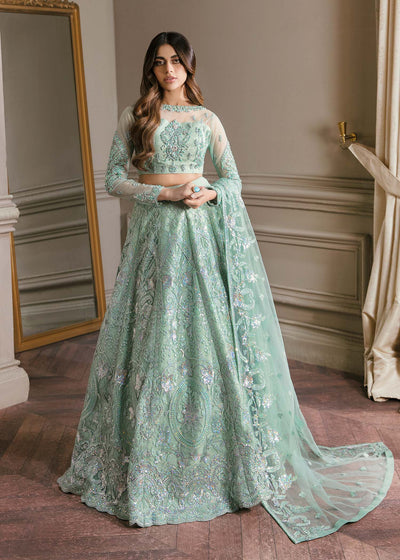 Waqas Shah | Malika - E - Elizabeth | BLUE MIST -  Waqas Shah Formal - Original Designer Dress - House of Maryam