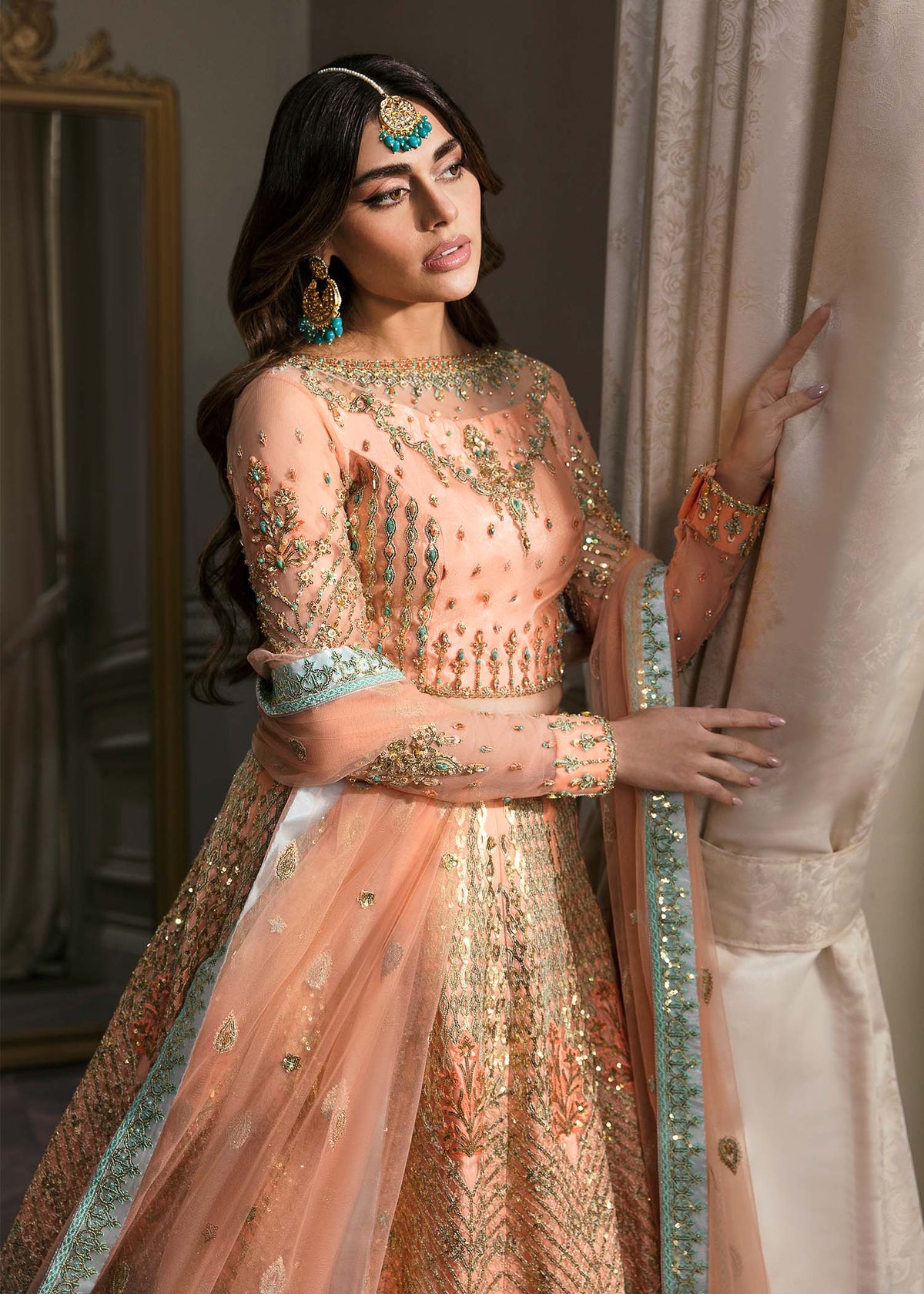 Waqas Shah | Malika - E - Elizabeth | ARTISTRY ROSE -  Waqas Shah Formal - Original Designer Dress - House of Maryam