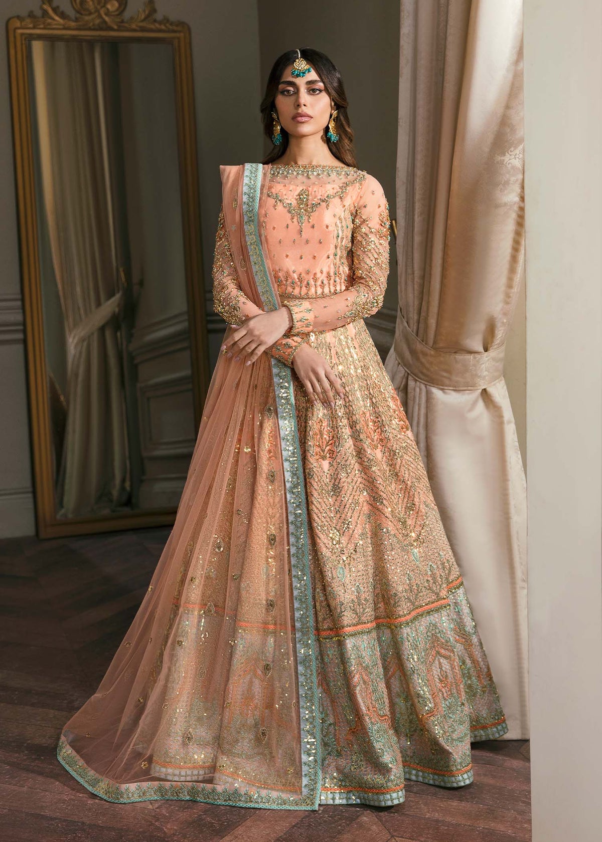 Waqas Shah | Malika - E - Elizabeth | ARTISTRY ROSE -  Waqas Shah Formal - Original Designer Dress - House of Maryam