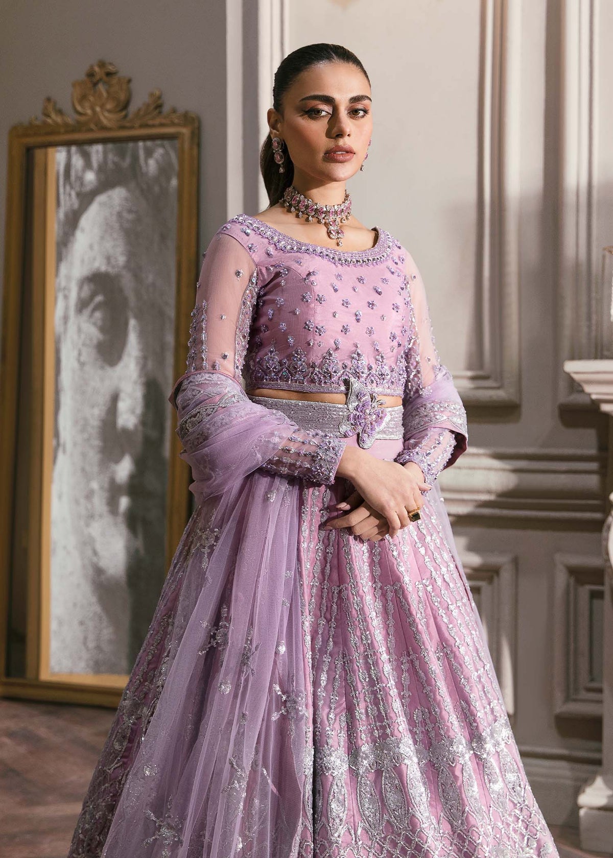 Waqas Shah | Malika - E - Elizabeth | ASTER -  Waqas Shah Formal - Original Designer Dress - House of Maryam