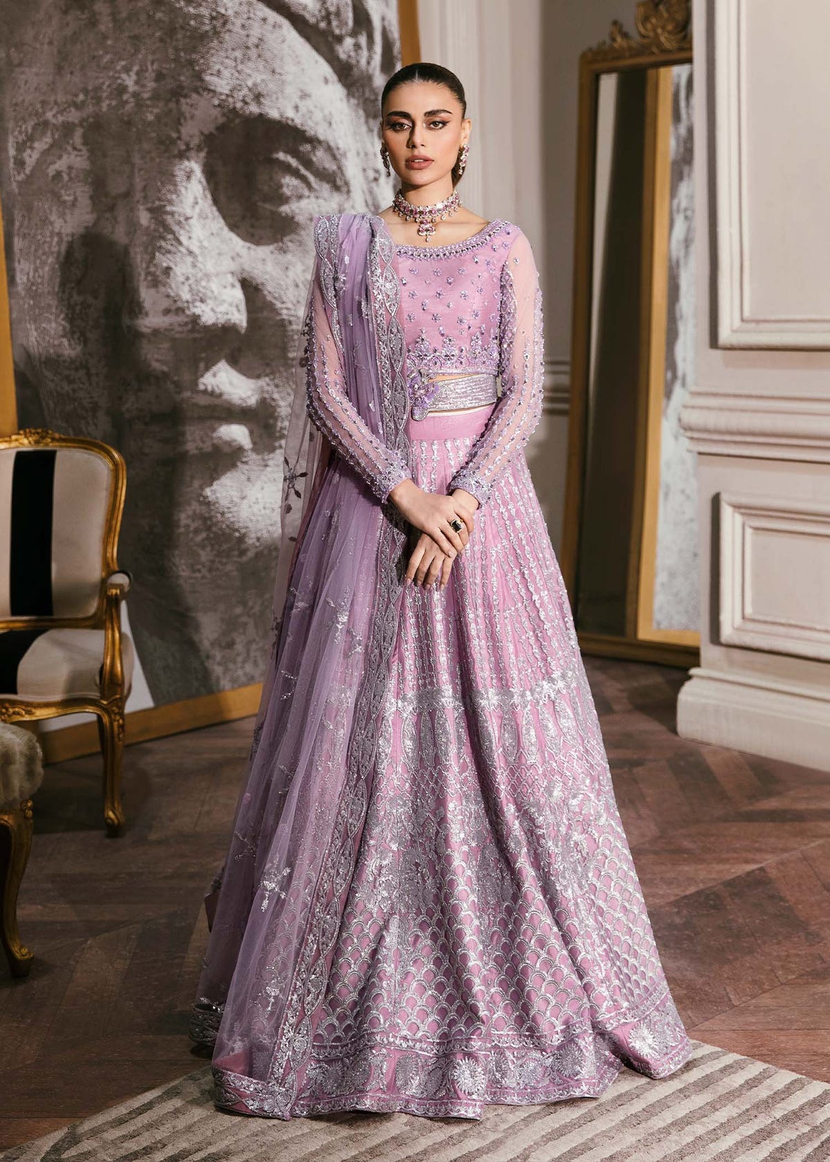 Waqas Shah | Malika - E - Elizabeth | ASTER -  Waqas Shah Formal - Original Designer Dress - House of Maryam