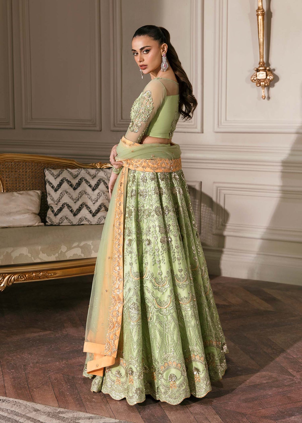 Waqas Shah | Malika - E - Elizabeth | DAISY -  Waqas Shah Formal - Original Designer Dress - House of Maryam
