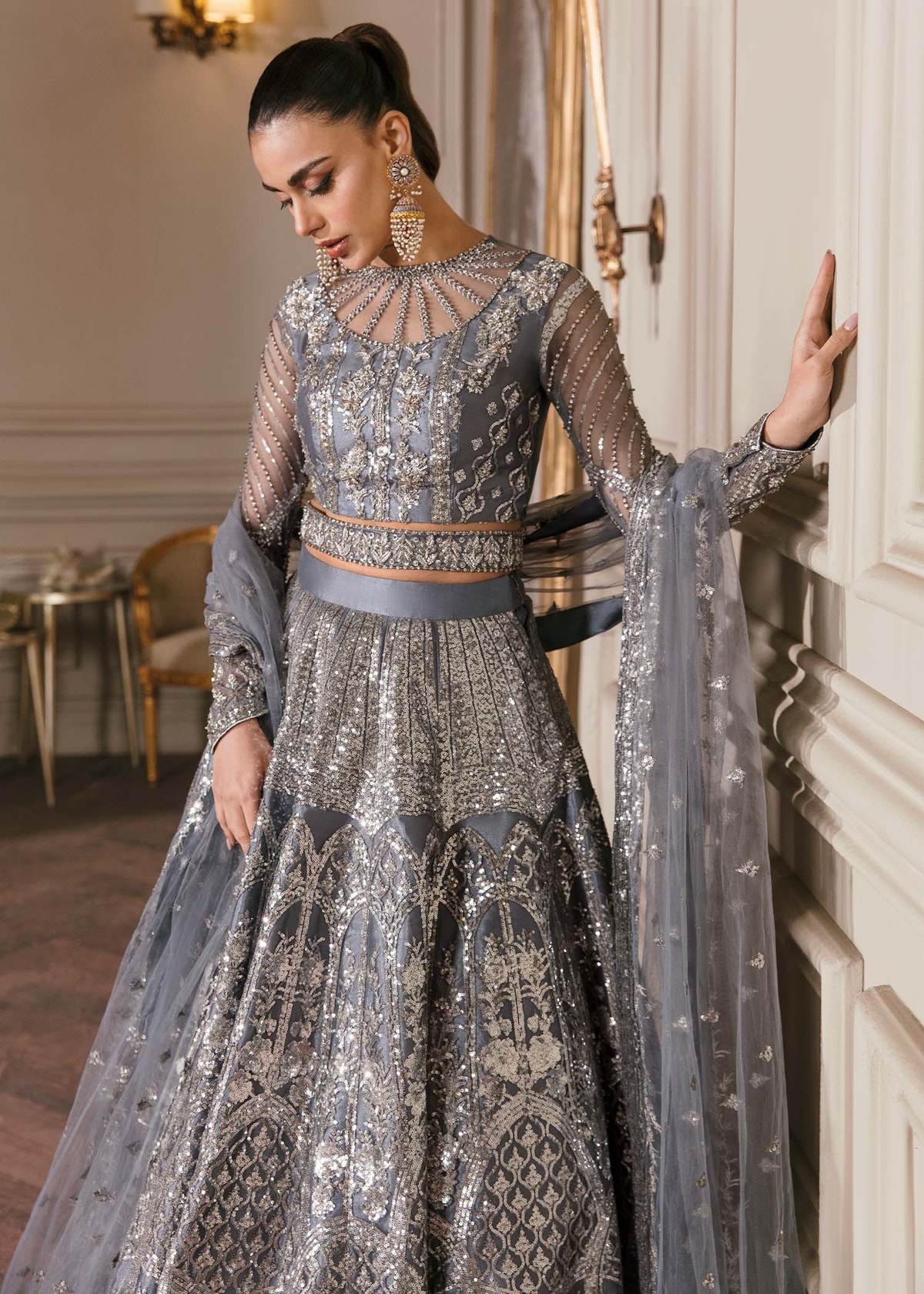 Waqas Shah | Malika - E - Elizabeth | FLORENTINA -  Waqas Shah Formal - Original Designer Dress - House of Maryam