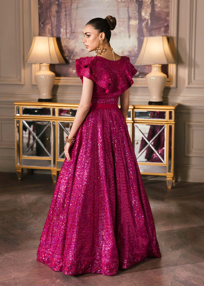 Waqas Shah | Malika - E - Elizabeth | FUCHSIA -  Waqas Shah Formal - Original Designer Dress - House of Maryam