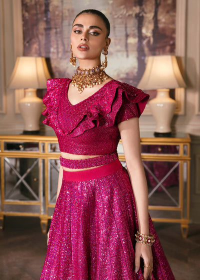 Waqas Shah | Malika - E - Elizabeth | FUCHSIA -  Waqas Shah Formal - Original Designer Dress - House of Maryam