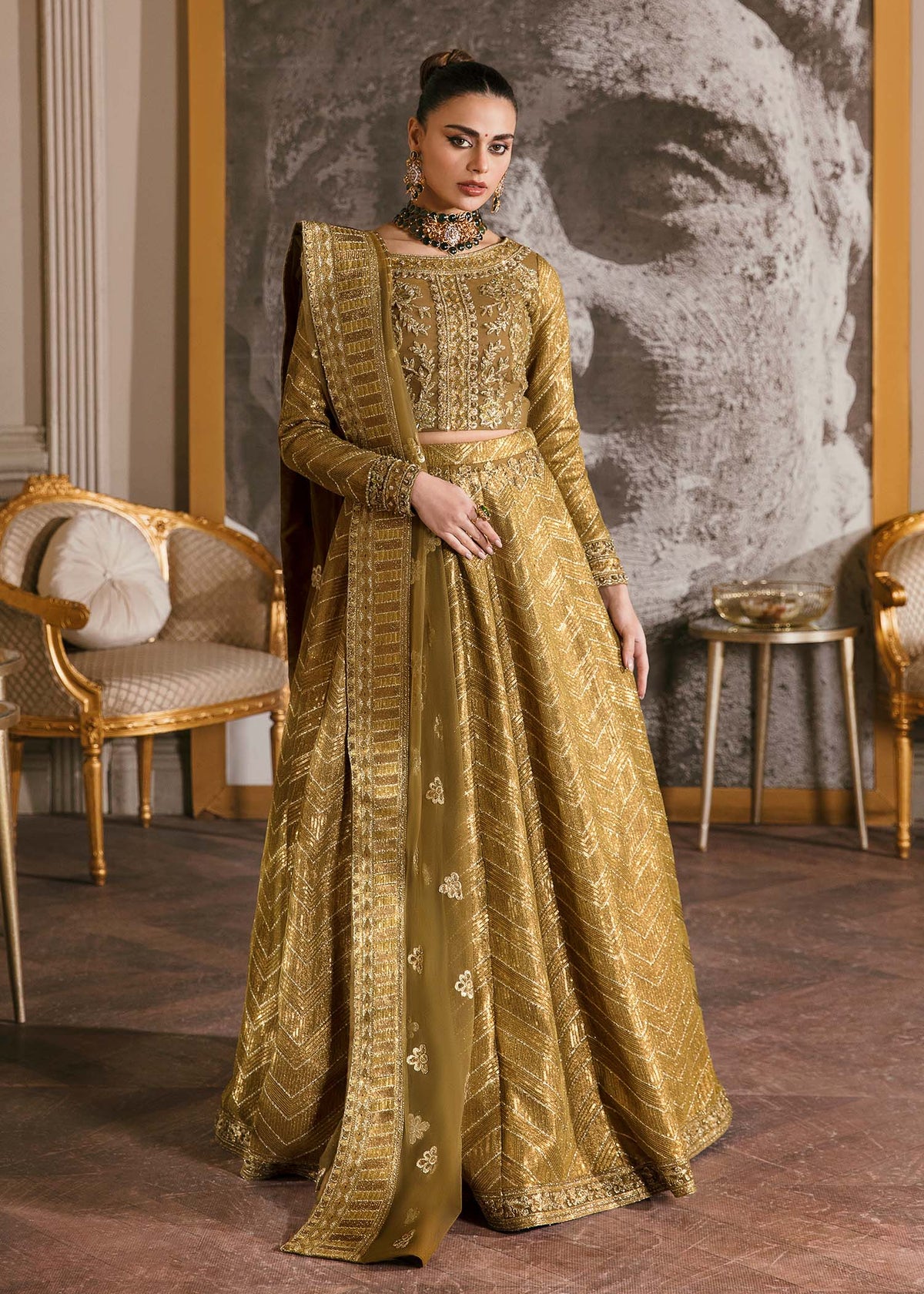 Waqas Shah | Malika - E - Elizabeth | ORCHID -  Waqas Shah Formal - Original Designer Dress - House of Maryam