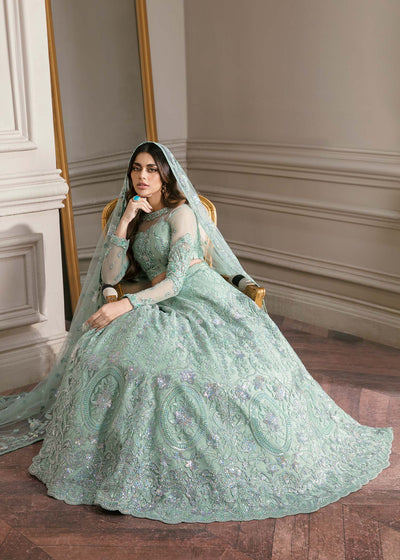 Waqas Shah | Malika - E - Elizabeth | BLUE MIST -  Waqas Shah Formal - Original Designer Dress - House of Maryam