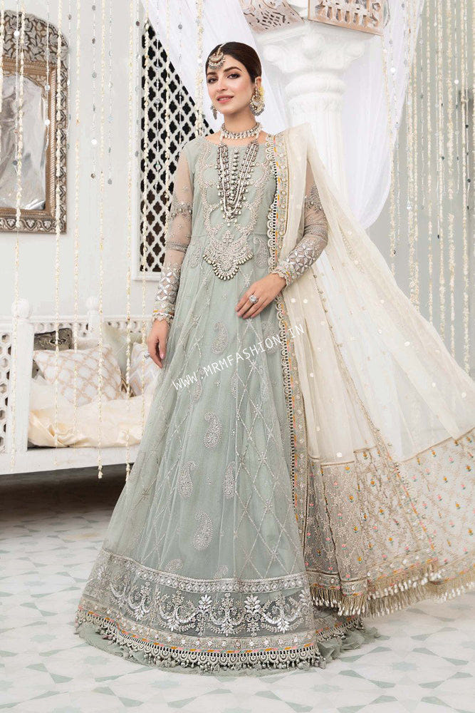 Maria B | Luxury Collection | EL-22-03-Pista Green -  Maria B Ladies Clothes - Original Designer Dress - House of Maryam