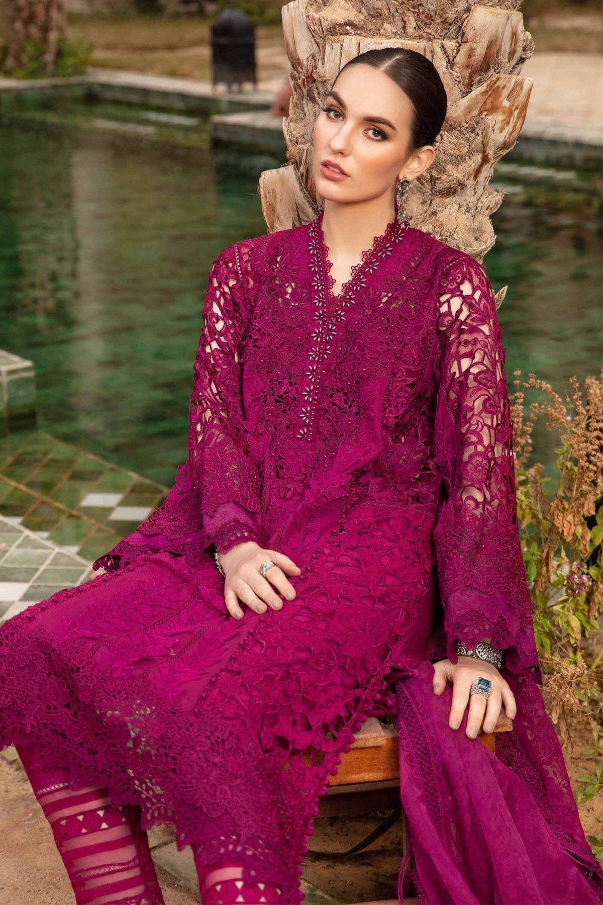 Maria B | Voyage a' Luxe Lawn | D-2409-B -  Maria B Luxury - Original Designer Dress - House of Maryam