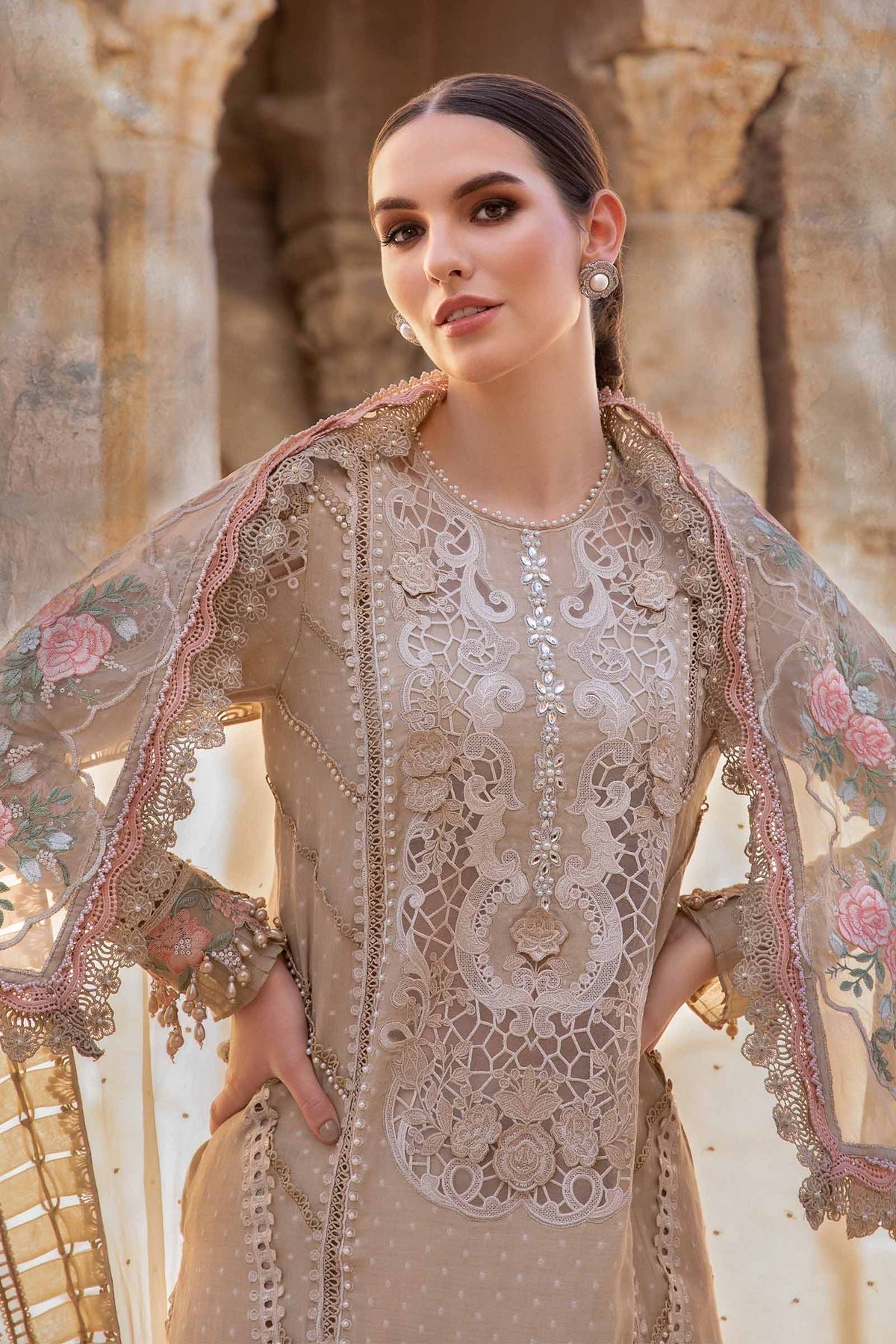 Maria B | Voyage a' Luxe Lawn | D-2410-A -  Maria B Luxury - Original Designer Dress - House of Maryam