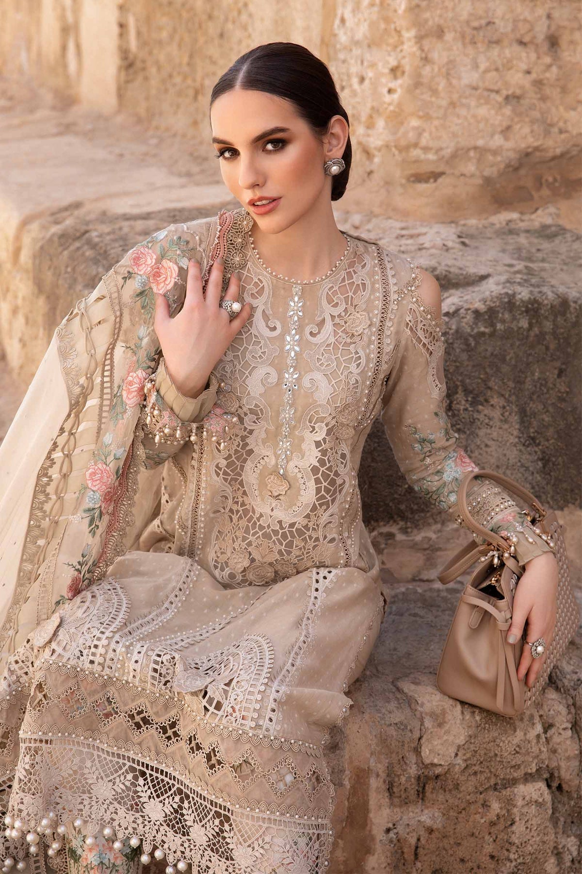 Maria B | Voyage a' Luxe Lawn | D-2410-A -  Maria B Luxury - Original Designer Dress - House of Maryam