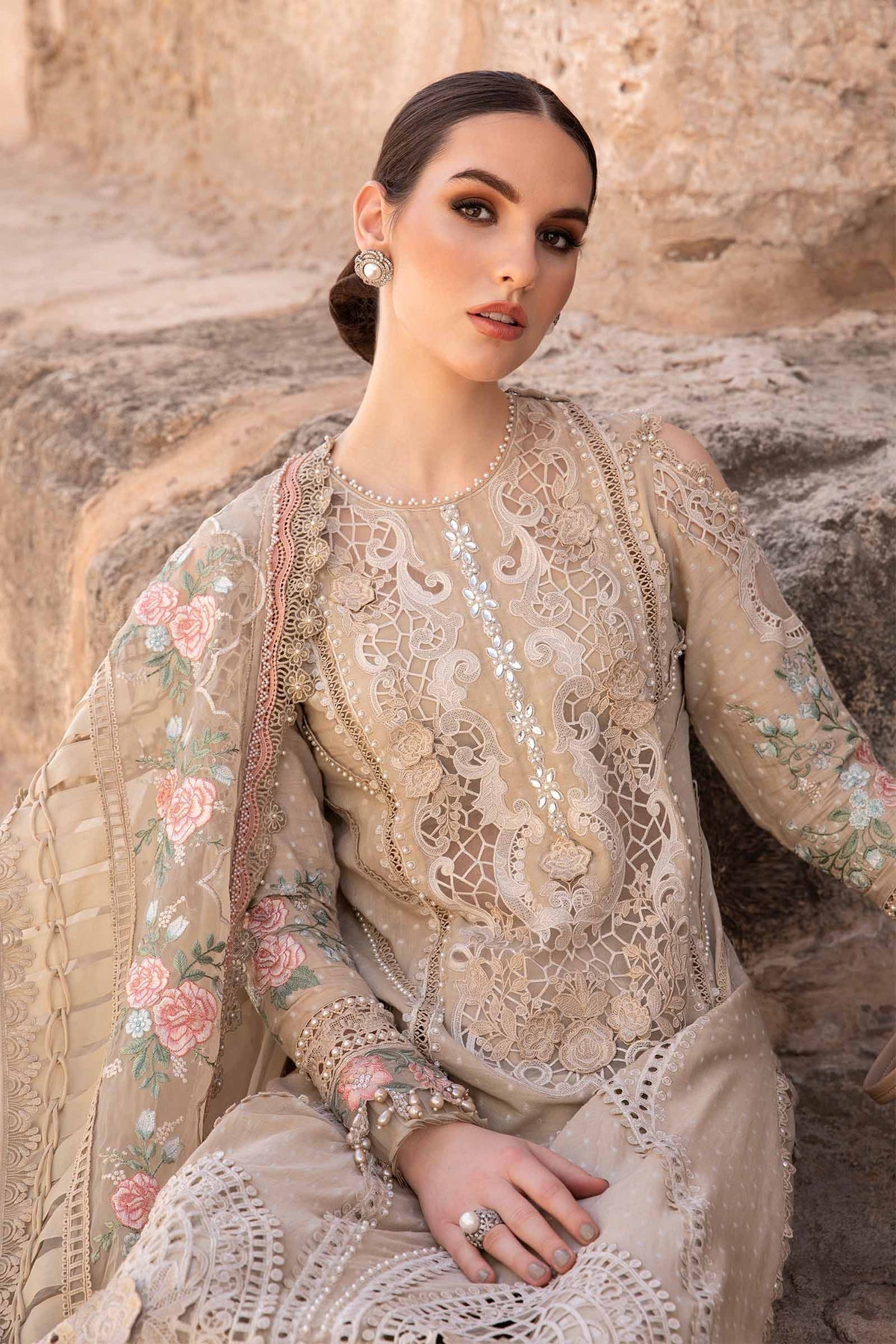 Maria B | Voyage a' Luxe Lawn | D-2410-A -  Maria B Luxury - Original Designer Dress - House of Maryam