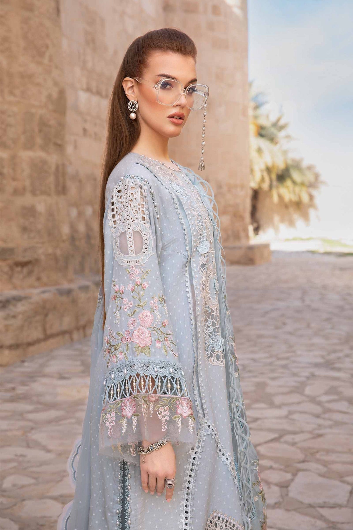 Maria B | Voyage a' Luxe Lawn | D-2410-B -  Maria B Luxury - Original Designer Dress - House of Maryam