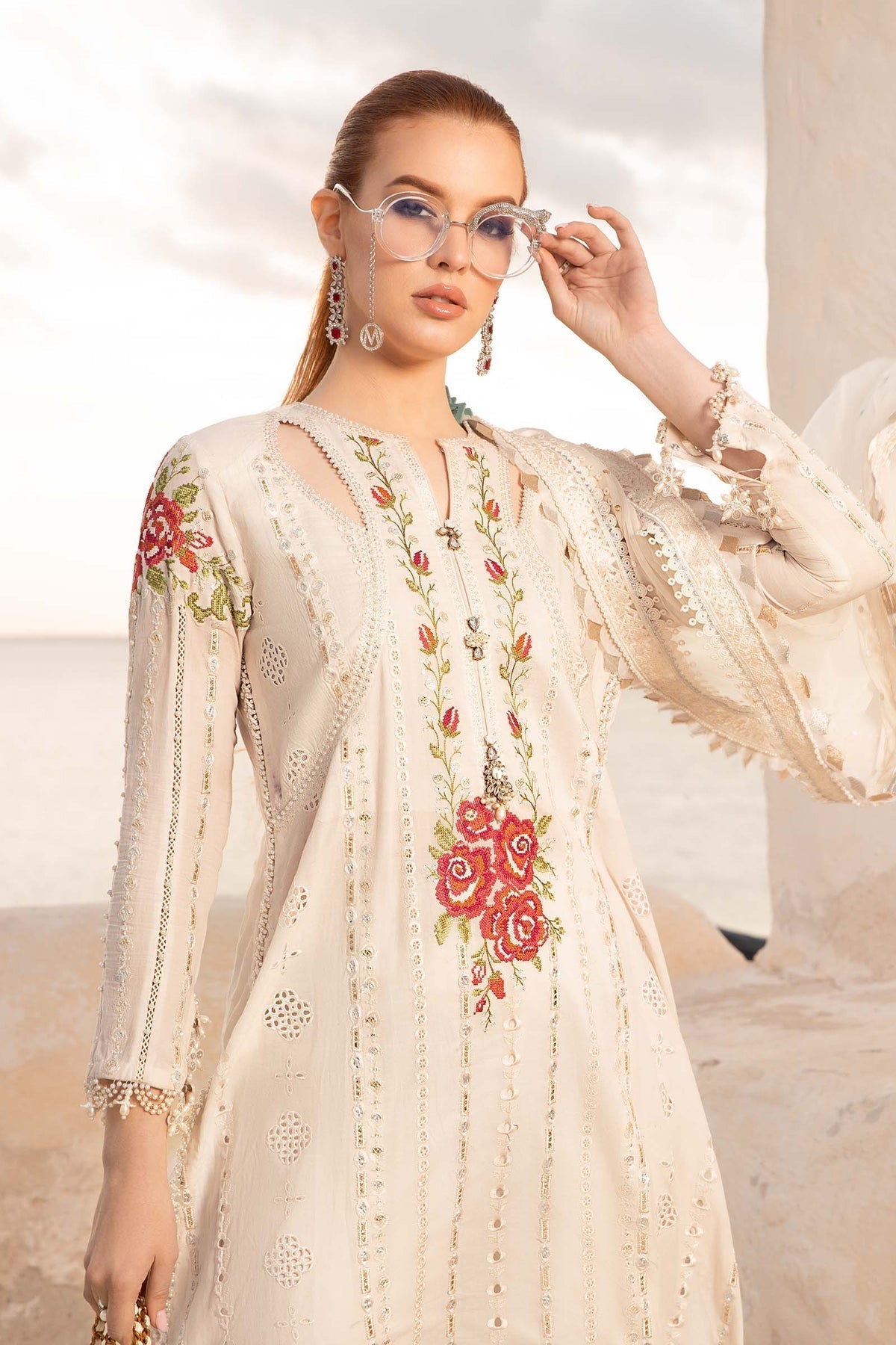 Maria B | Voyage a' Luxe Lawn | D-2412-A -  Maria B Luxury - Original Designer Dress - House of Maryam