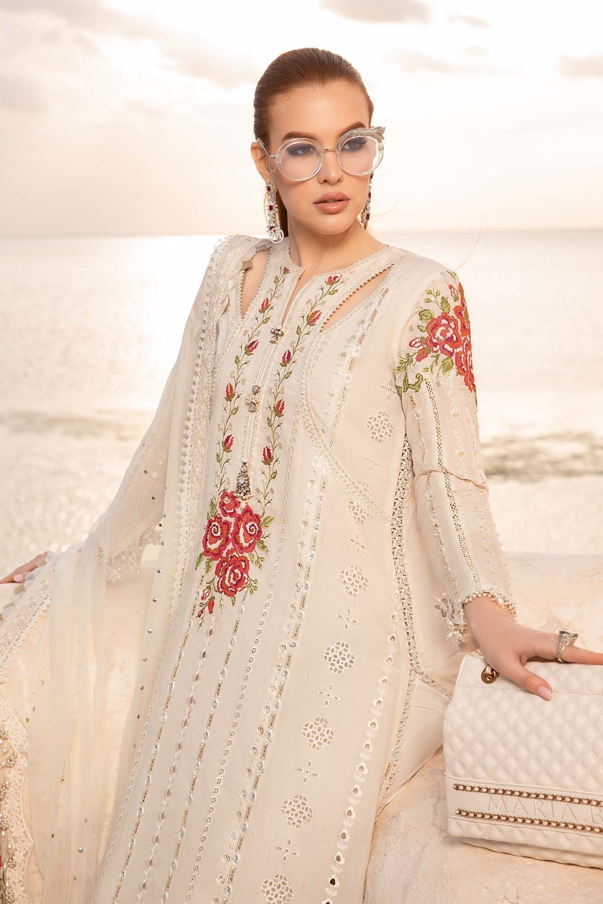 Maria B | Voyage a' Luxe Lawn | D-2412-A -  Maria B Luxury - Original Designer Dress - House of Maryam