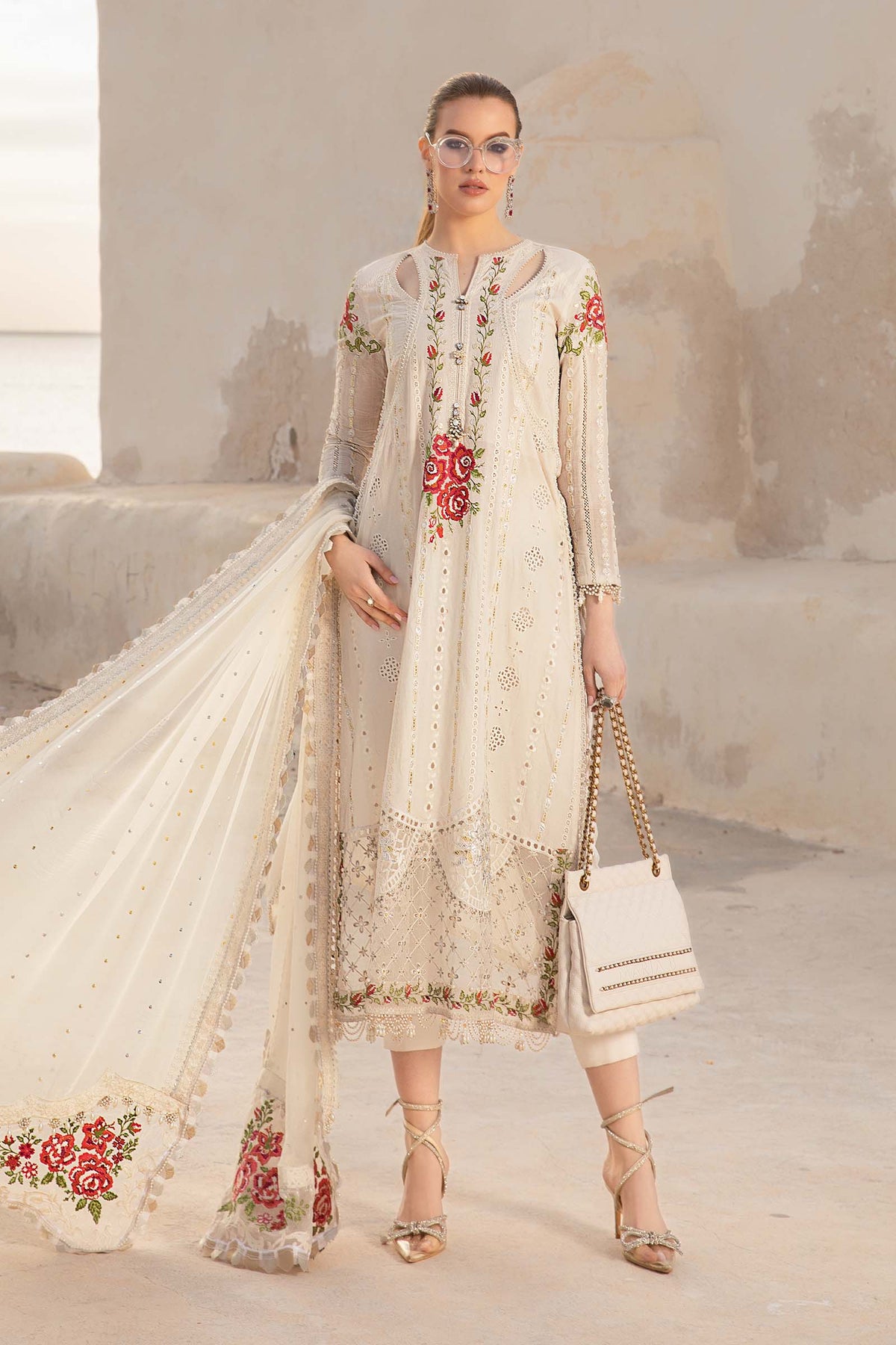 Maria B | Voyage a' Luxe Lawn | D-2412-A -  Maria B Luxury - Original Designer Dress - House of Maryam
