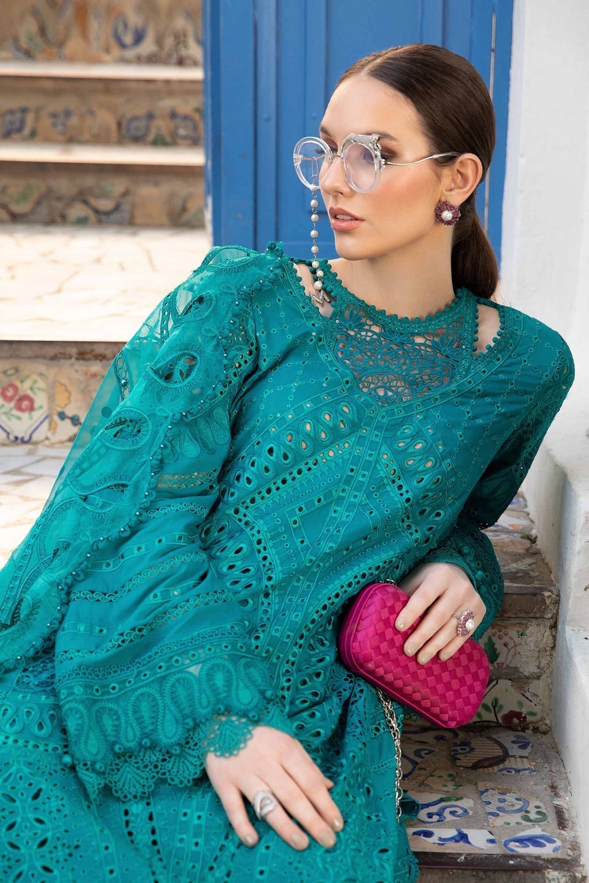 Maria B | Voyage a' Luxe Lawn | D-2402-A -  Maria B Luxury - Original Designer Dress - House of Maryam