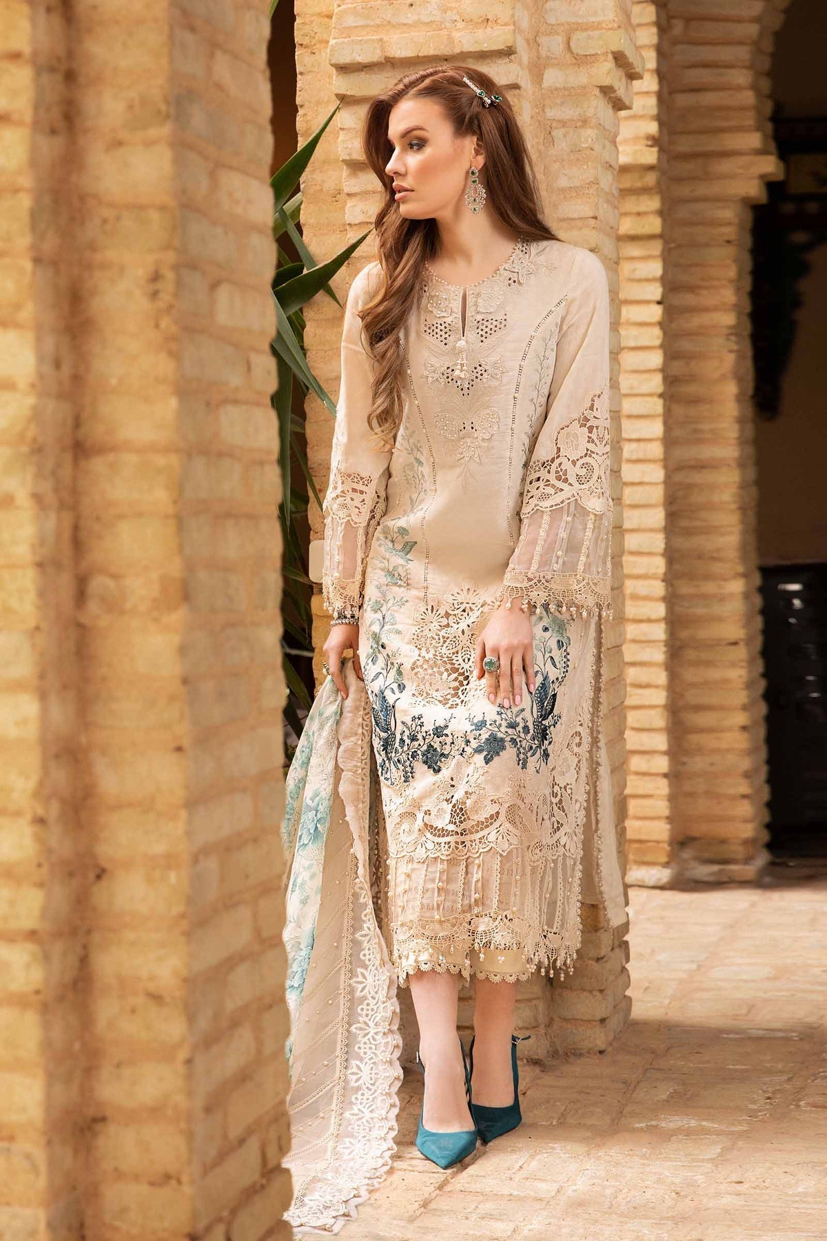 Maria B | Voyage a' Luxe Lawn | D-2414-B -  Maria B Luxury - Original Designer Dress - House of Maryam