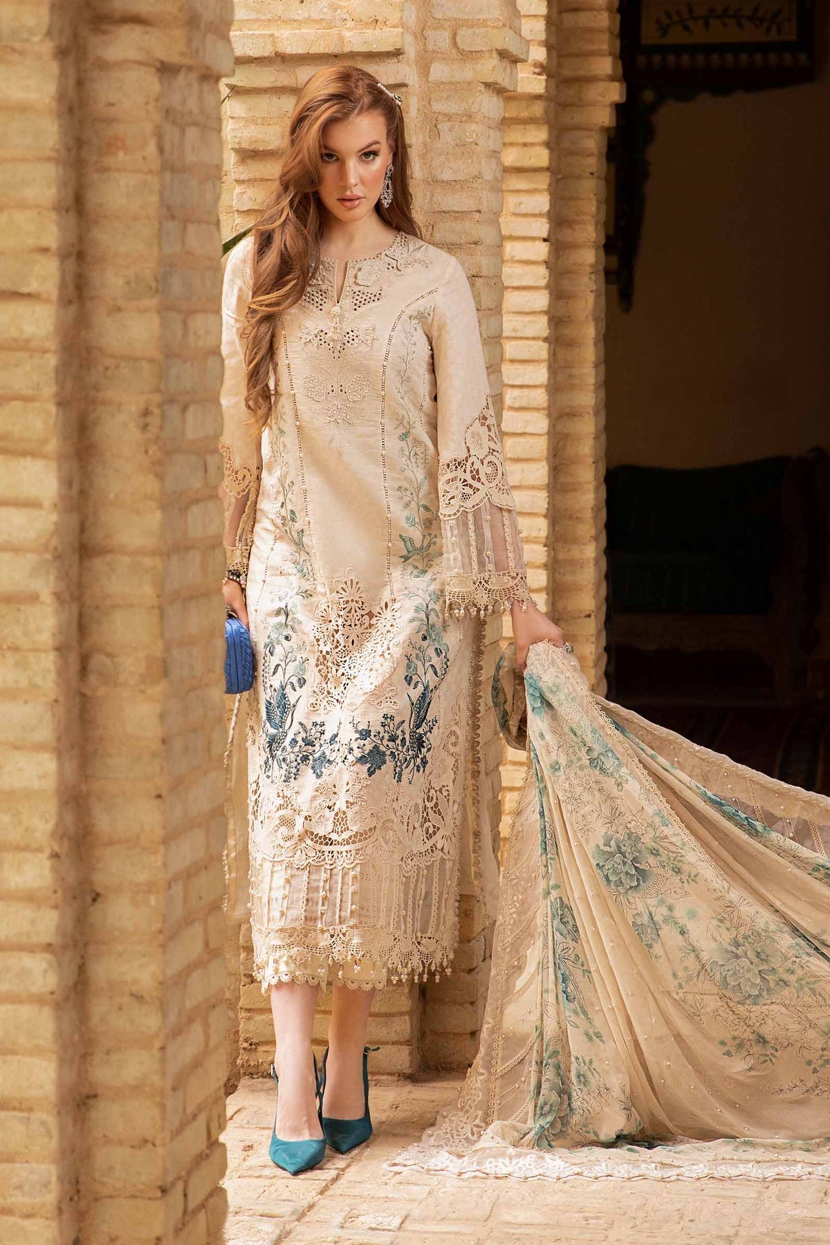 Maria B | Voyage a' Luxe Lawn | D-2414-B -  Maria B Luxury - Original Designer Dress - House of Maryam