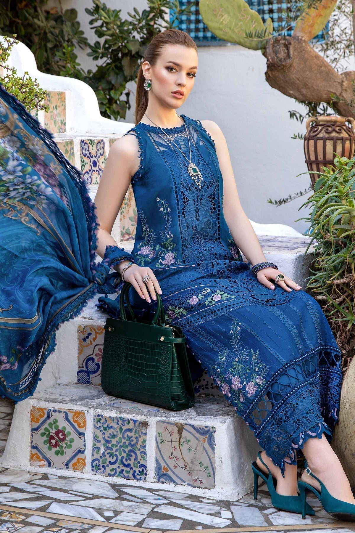 Maria B | Voyage a' Luxe Lawn | D-2415-A by Designer Maria B - House of Maryam - Pakistani Designer Ethnic Wear in {{ shop.shopifyCountryName }}