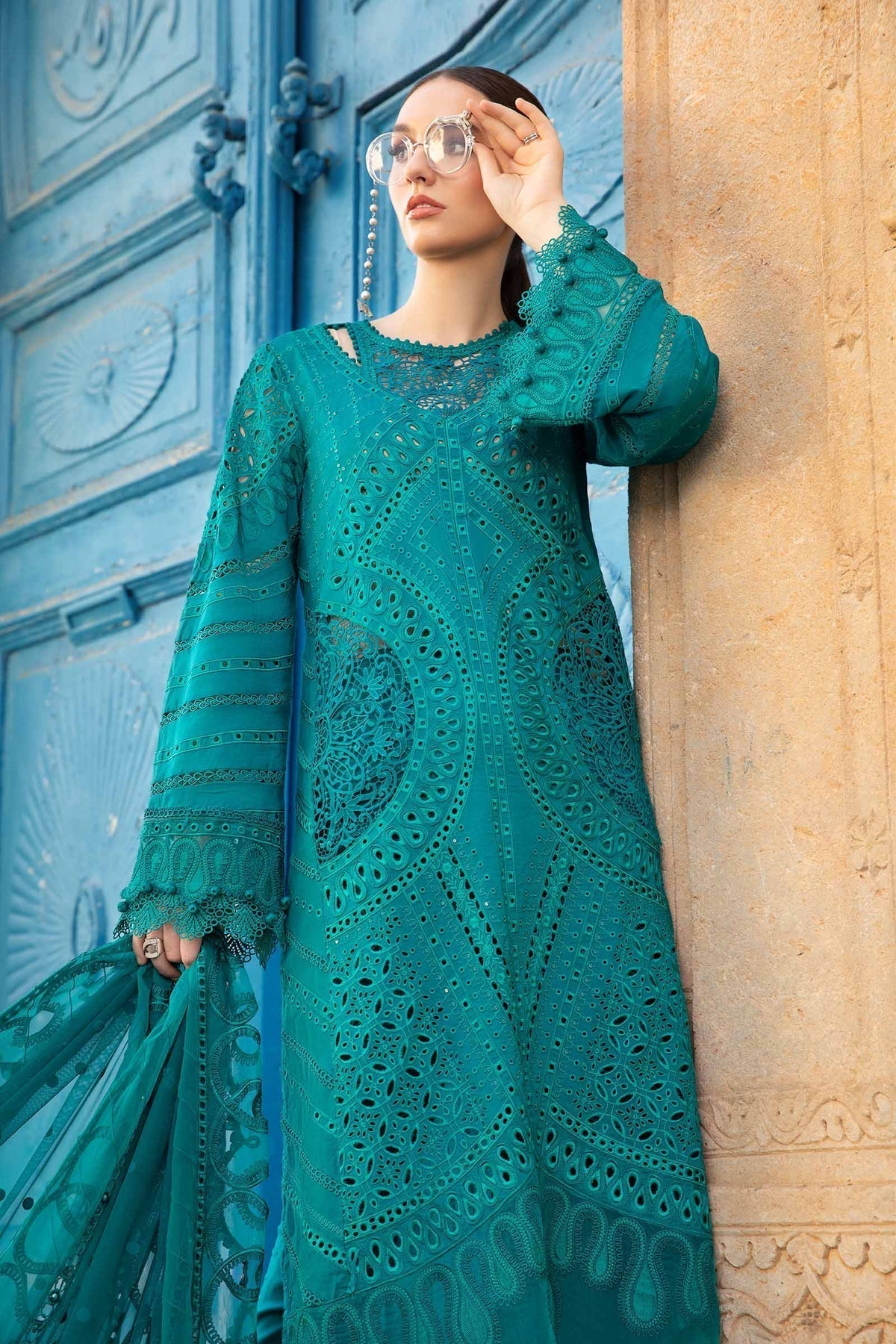 Maria B | Voyage a' Luxe Lawn | D-2402-A -  Maria B Luxury - Original Designer Dress - House of Maryam
