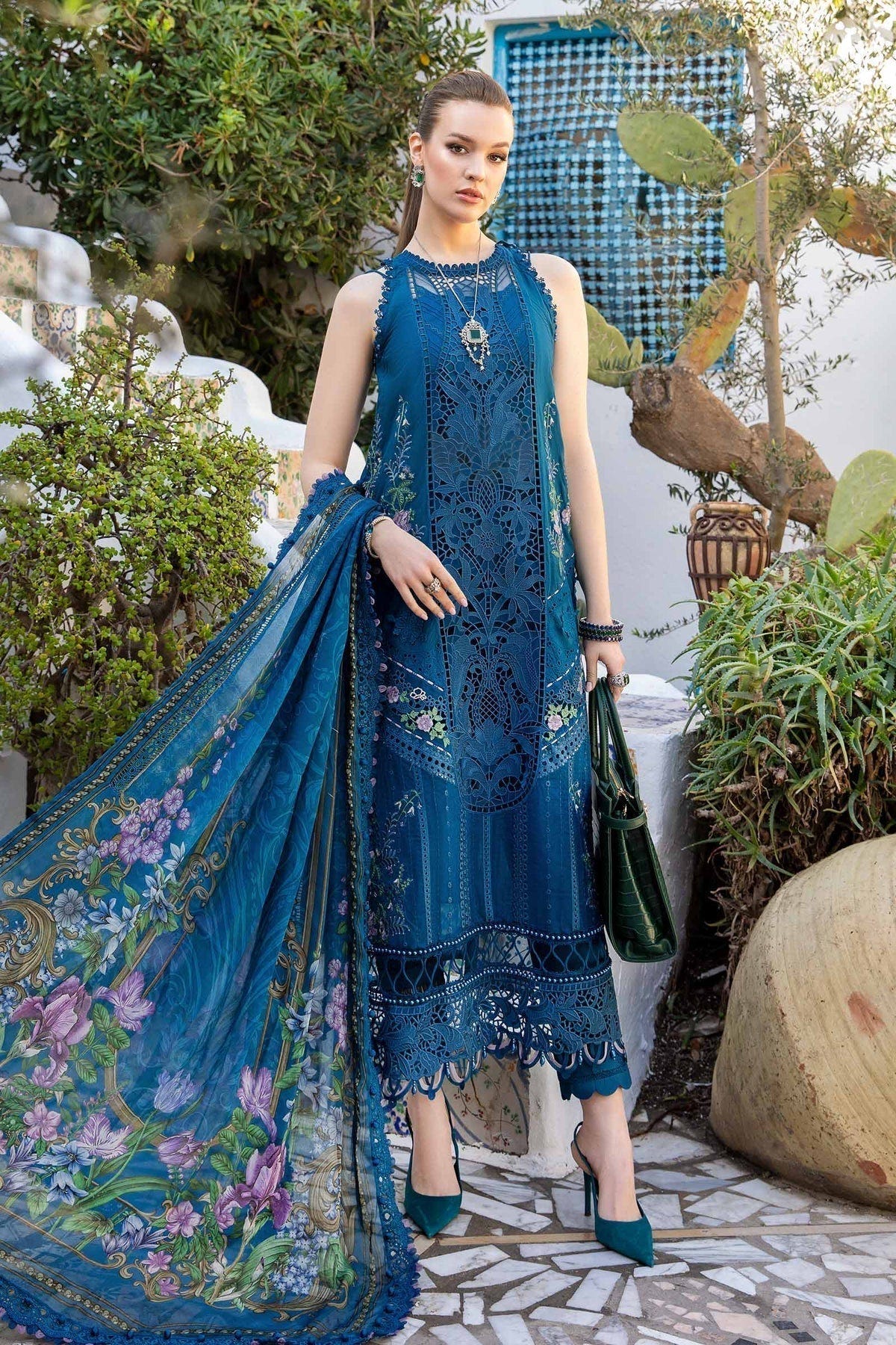 Maria B | Voyage a' Luxe Lawn | D-2415-A -  Maria B Luxury - Original Designer Dress - House of Maryam