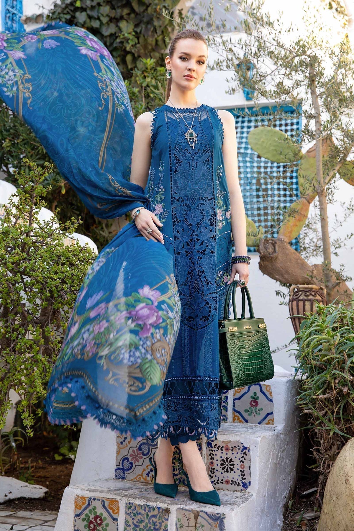 Maria B | Voyage a' Luxe Lawn | D-2415-A -  Maria B Luxury - Original Designer Dress - House of Maryam
