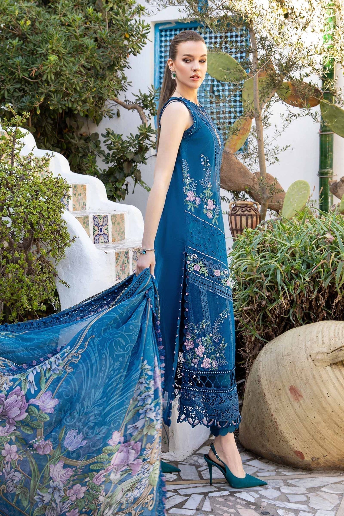 Maria B | Voyage a' Luxe Lawn | D-2415-A by Designer Maria B - House of Maryam - Pakistani Designer Ethnic Wear in {{ shop.shopifyCountryName }}